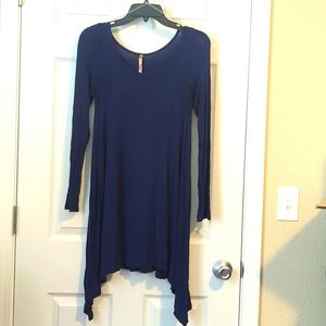 Navy Blue Long Sleeve Dress